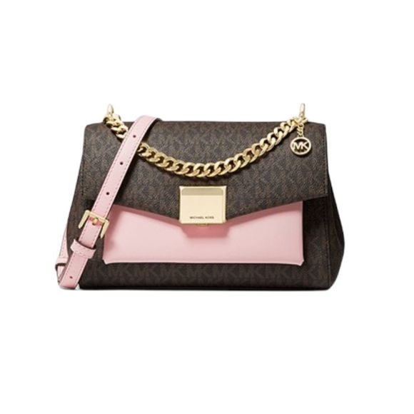 MICHAEL KORS LITA TWO-TONE CROSSBODY BAG. - Picture 1 of 12